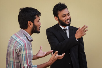 Two people gossiping together 