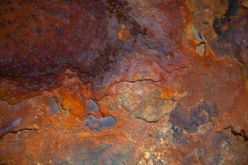 Semi-abstract close-up of rusting metal