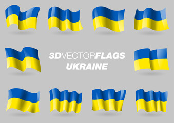 Ukraine 3D Flagge