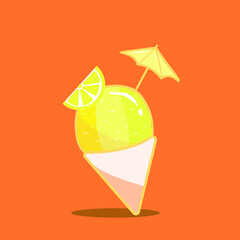 illustration sumer ice cream 