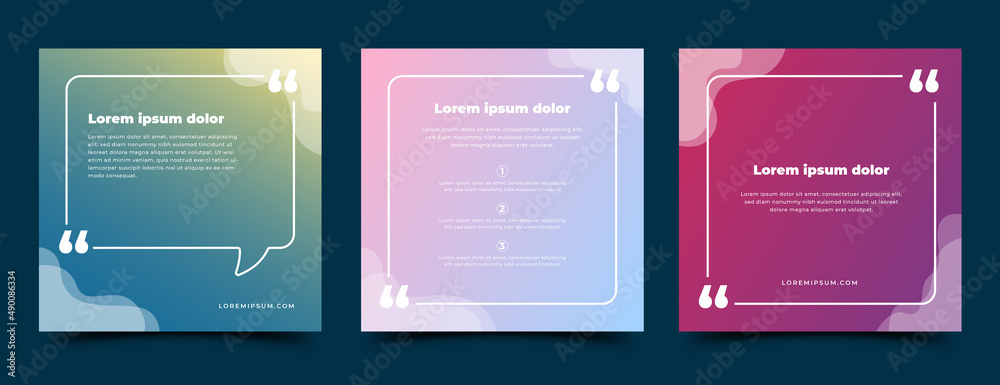 Canvas Prints colorful social media post design with space for the text.