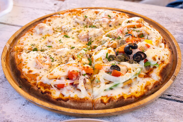 Close-up of Supreme Pizza