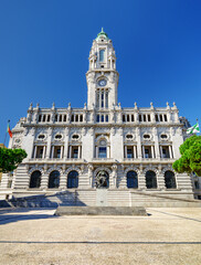 Fototapeta na wymiar The City Hall in Porto, Portugal.