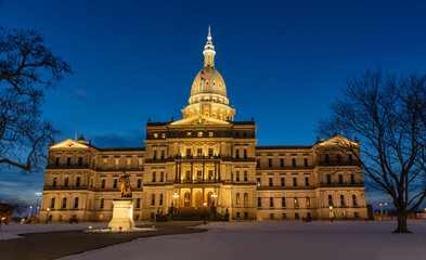 State Capitol Building of Michigan in Lansing - obrazy, fototapety, plakaty