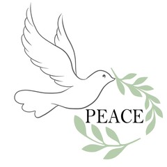 Symbol of peace, dove bird