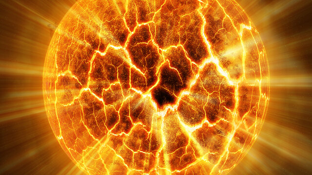 宇宙で爆発する惑星