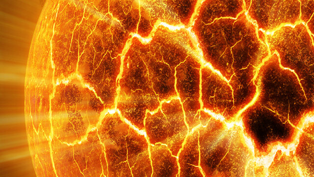 宇宙で爆発する惑星