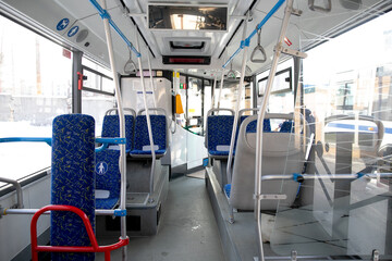 interior of new modern bus