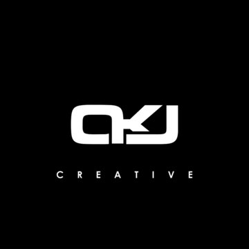 OKJ Letter Initial Logo Design Template Vector Illustration