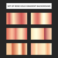 Collection of Rose Gold gradient background.