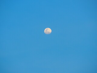 moon in the blue sky