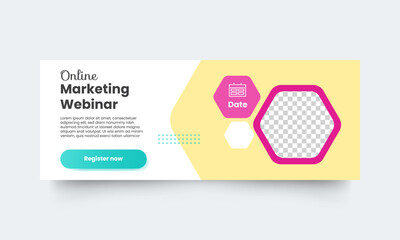 social media campaign banner. facebook post, linked in post. online webinar banner. 