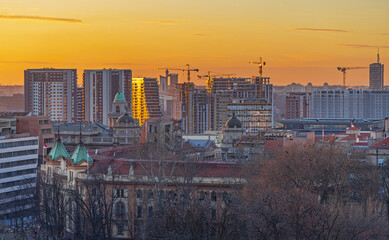 Fototapeta premium Belgrade Skyline Dusk