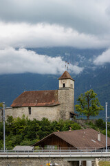 Fototapeta premium church in Ringgenberg near Interlaken, Switzerland