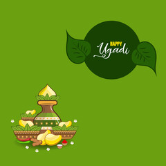 Ugadi Festival Greeting Card Design 