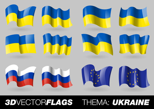 Thema Ukraine 3D Flaggen