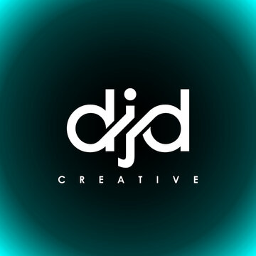 DJD Letter Initial Logo Design Template Vector Illustration