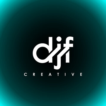 DJF Letter Initial Logo Design Template Vector Illustration