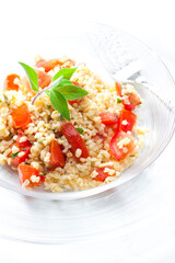 bulgur salad with tomatoes and mint