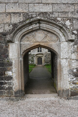 Fototapeta premium The entrance to Cotehele Tudor Manor house Cornwall