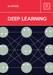 Deep learning. Book cover creative concept. Science fiction or non-fiction. Mid century style design. Applicable for books, posters, placards etc. Layered file. Clipping mask used.