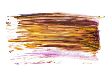 abstract acrylic watercolor paint brush stroke texture isolated on white background for logo and...