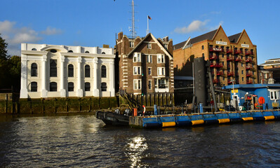 London; England - october 21 2021 : cruise on the Thames river