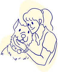 design vector men women and cat dog