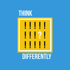 think differently, vector leadership or self development concept