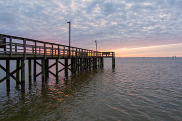pier at sunset