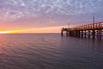Fototapeta premium sunset on the pier