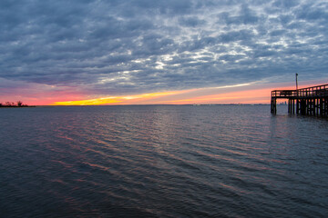sunset at the pier