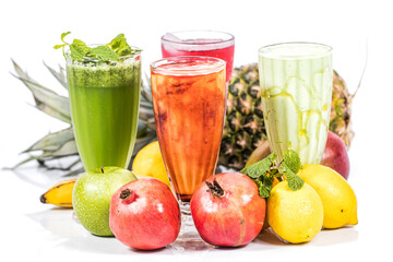 Fresh juice on isolated background