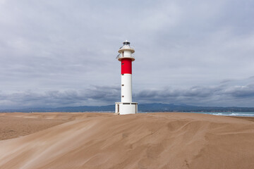 Beautiful Lighthouse in the Ebro Delta, Catalonia (Spain)