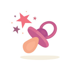 pacifier, dummy, care, nipple, newborn, child, blue, pink, sleep, toy, relax, cartoon, abstract, childish, preschool, kids, drawing, hand, drawn, hand drawn, flat, simple, graphic, illustration, doodl