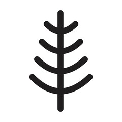 Tree icon vector glyph symbol for nature, ecology and environment in a flat color glyph illustration