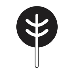 Tree icon vector glyph symbol for nature, ecology and environment in a flat color glyph illustration