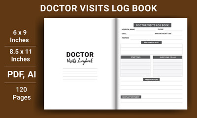 Doctor Visits Logbook, Best Selling Doctor Visits logbook, Doctor, Doctor Logbook, Unique, Manuscript, Doctor Visits Planner, Treatment Plans, Medicine,