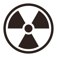 Radiation hazard sign. Symbol of radioactive threat alert