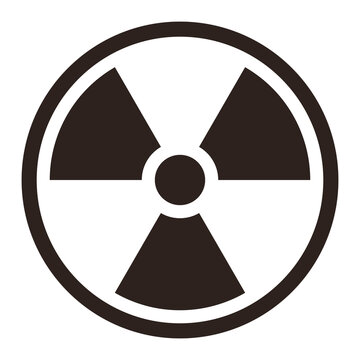Radiation hazard sign. Symbol of radioactive threat alert