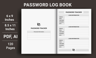 Password Log Book Template Set. Password Log Template. Password Tracker Template. Password Tracker Logbook. password notebook. Printable Password Log A4 Size Easily Editable. Minimalist planner