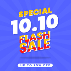 Naklejka na ściany i meble Flash Sale 10.10 Promotion Banner Template
