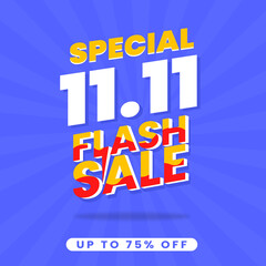 Naklejka na ściany i meble Flash Sale 11.11 Promotion Banner Template