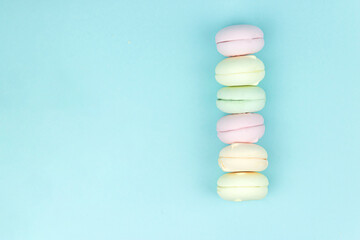 Delicious Sweet Colorful marshmallow looks like Macarons.