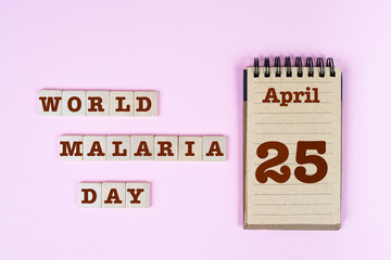 celebration concept of United Nations World Malaria Day the April 25	