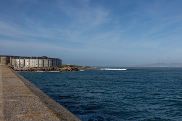 Residential area on the ocean coast