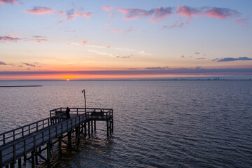 sunset at the pier