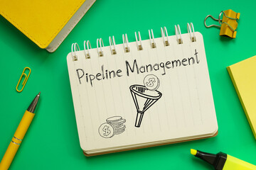 Pipeline management is shown on the business photo using the text