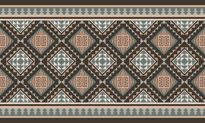 Oriental ethnic seamless pattern. Traditional design for background, wallpaper, paper, packaging, fabric, clothing, gift wrapping, carpet, tile, decoration, vector illustration, embroidery style.