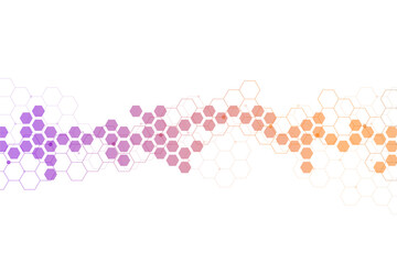 Hexagons pattern background. Genetic research, molecular structure. Chemical engineering. Concept of innovation technology. Used for design healthcare, science and medicine background